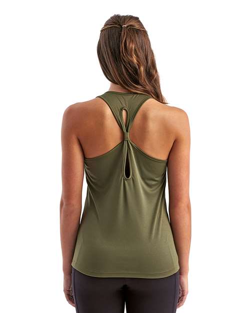 Women's Knot Back Venus Tank Top – On Model – Back