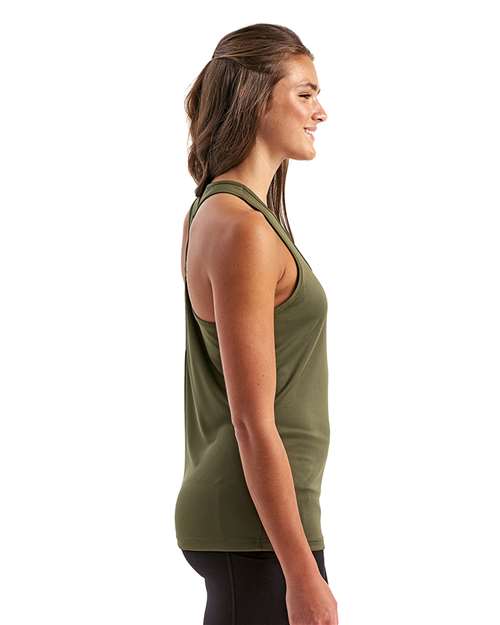 Women's Knot Back Venus Tank Top – On Model – Side