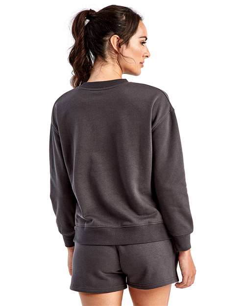 Women's Billie Side-Zip Crewneck Sweatshirt – On Model – Back