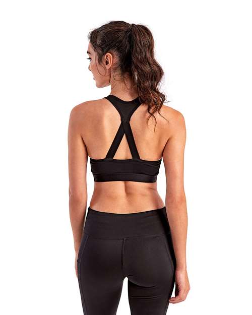 Women's Medium Impact Sports Bra – On Model – Back