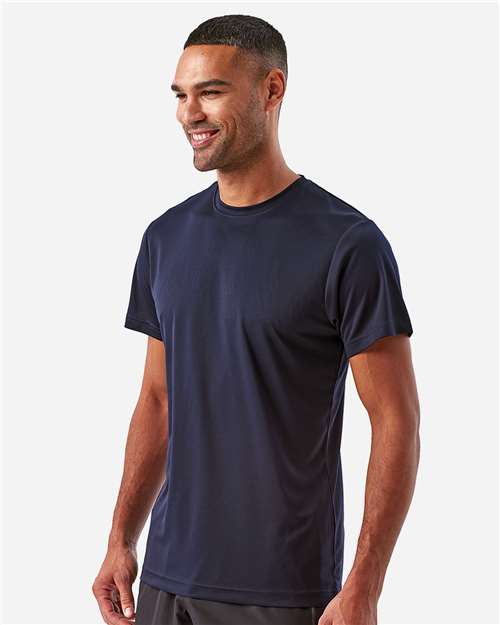 Unisex Recycled Performance T-Shirt – On Model – Side