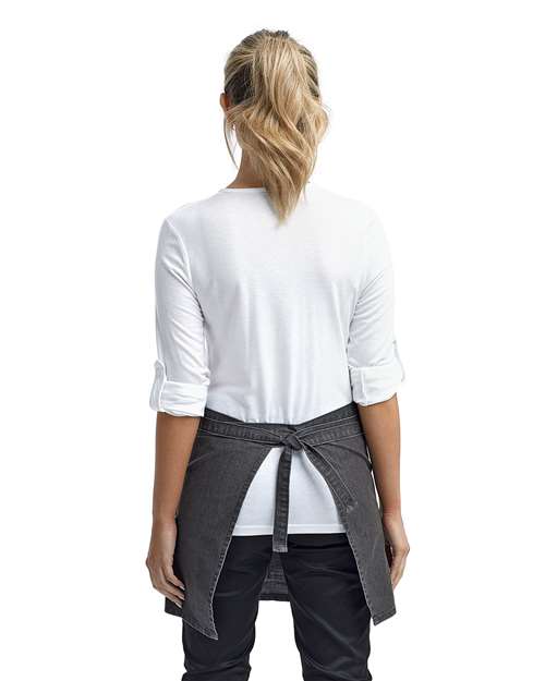 Jeans Stitch Denim Waist Apron – On Model – Back