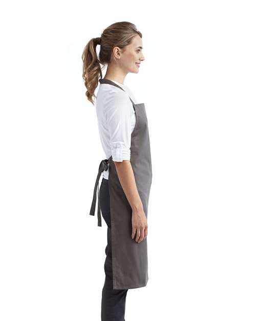 Organic Cotton Bib Apron – On Model – Side