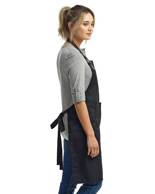 Espresso Bib Apron – On Model – Side