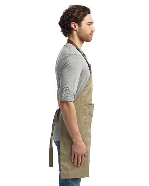 Espresso Bib Apron – On Model – Side