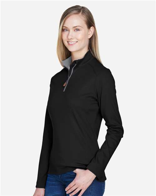 Women's DRYTEC20™ Performance Quarter-Zip Pullover – On Model – Side