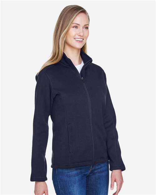 Women's Bristol Full-Zip Sweater Fleece Jacket – On Model – Side