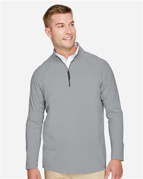 Men's CrownLux Performance® Clubhouse Micro-Stripe Quarter-Zip Pullover