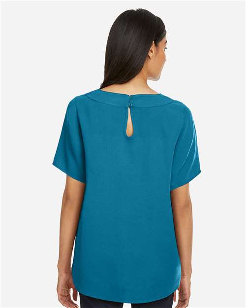 Women's Perfect Fit™ Boat Neck Blouse – On Model – Back