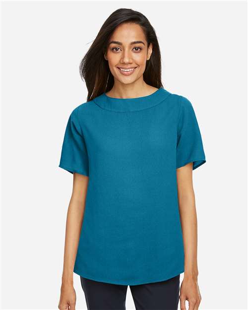 Women's Perfect Fit™ Boat Neck Blouse – On Model