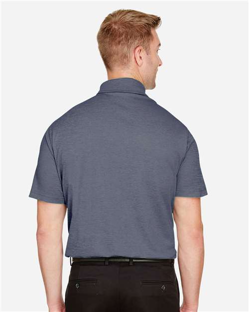 Men's CrownLux Performance® Address Mélange Polo – On Model – Back