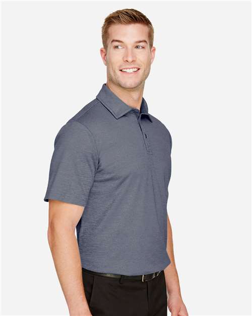 Men's CrownLux Performance® Address Mélange Polo – On Model – Side