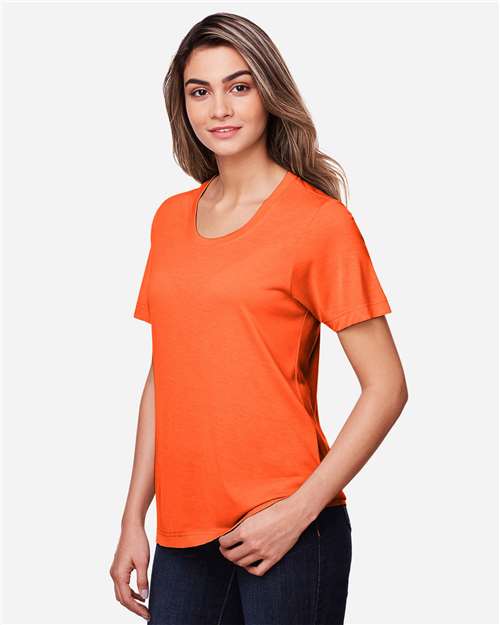 Women's Fusion ChromaSoft™ Performance T-Shirt – On Model – Side