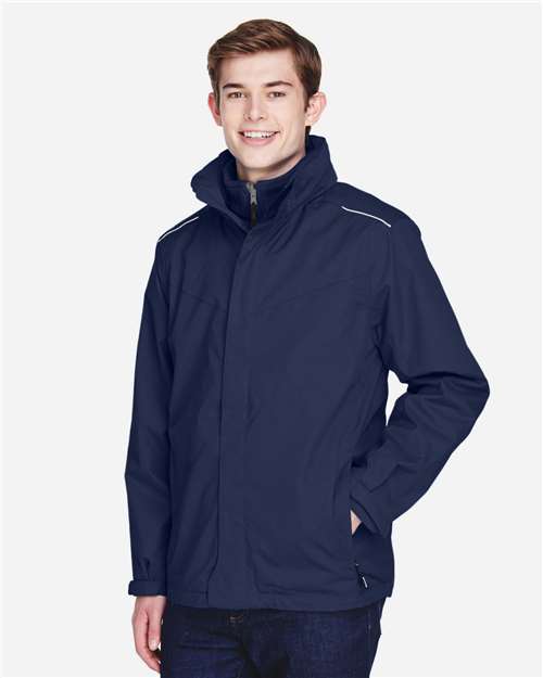 Men's Region 3-in-1 Jacket with Fleece Liner – On Model – Side