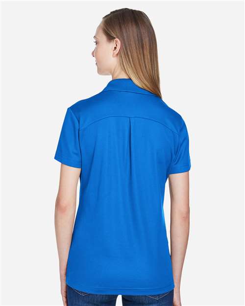 Women's CrownLux Performance® Plaited Polo – On Model – Back