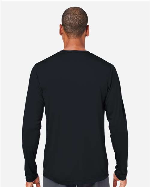 Unisex Capital Long Sleeve Performance T-Shirt – On Model – Back