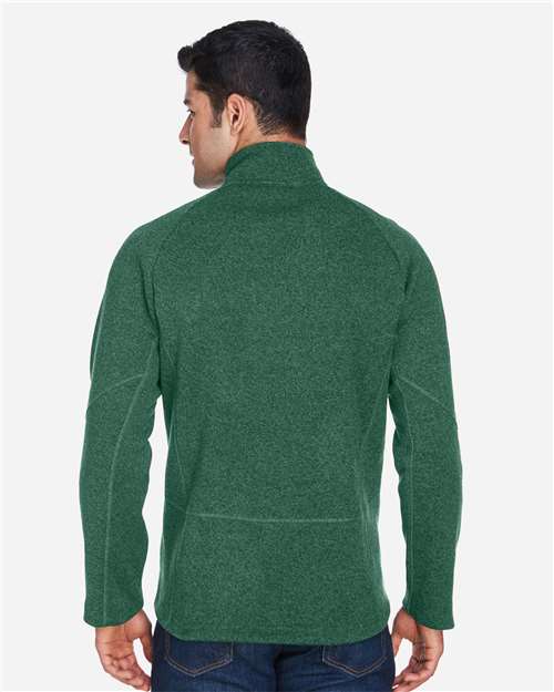Unisex Bristol Sweater Fleece Quarter-Zip Pullover – On Model – Back