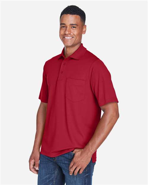 Men's Origin Performance Piqué Polo with Pocket – On Model – Side