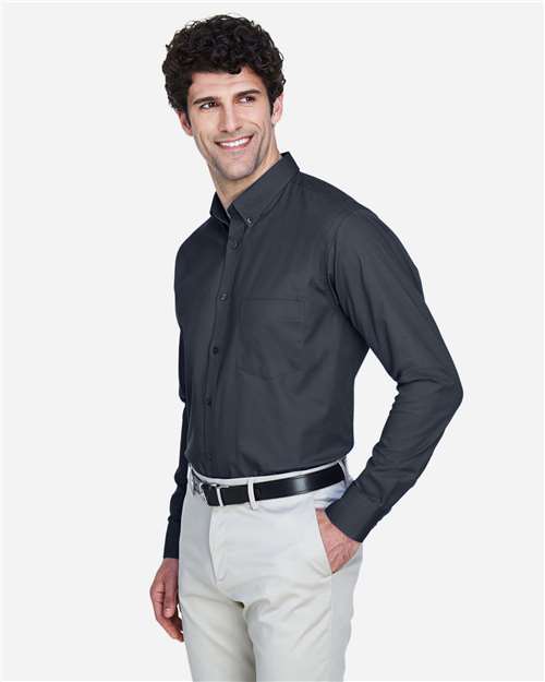 Men's Operate Twill Dress Shirt – On Model – Side