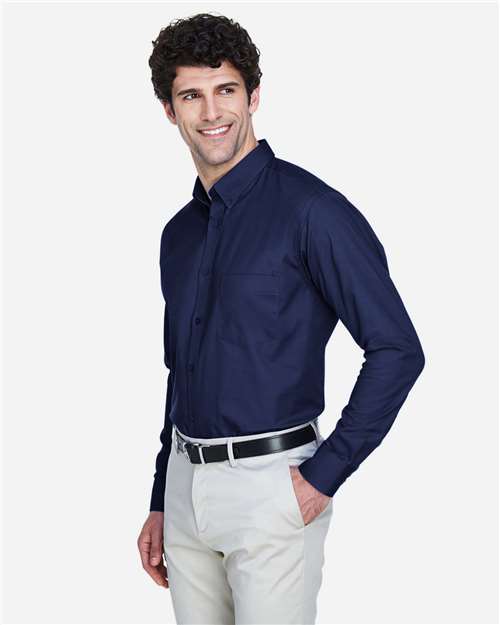 Men's Operate Twill Dress Shirt – On Model – Side