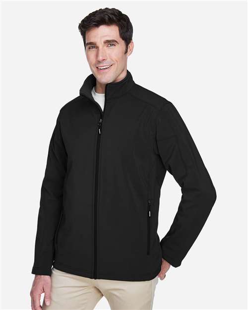 Men's Cruise Two-Layer Fleece Bonded Soft Shell Jacket – On Model – Side