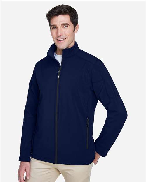 Men's Cruise Two-Layer Fleece Bonded Soft Shell Jacket – On Model – Side