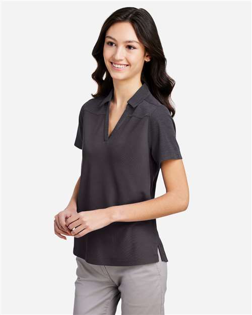 Women's Fusion ChromaSoft™ Colorblock Polo – On Model – Side