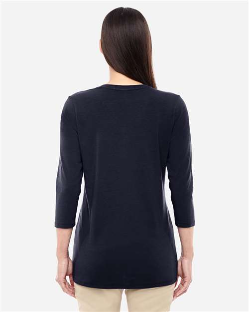 Women's Perfect Fit™ Bracelet-Length V-Neck Top – On Model – Back