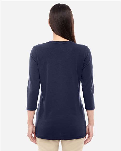 Women's Perfect Fit™ Bracelet-Length V-Neck Top – On Model – Back
