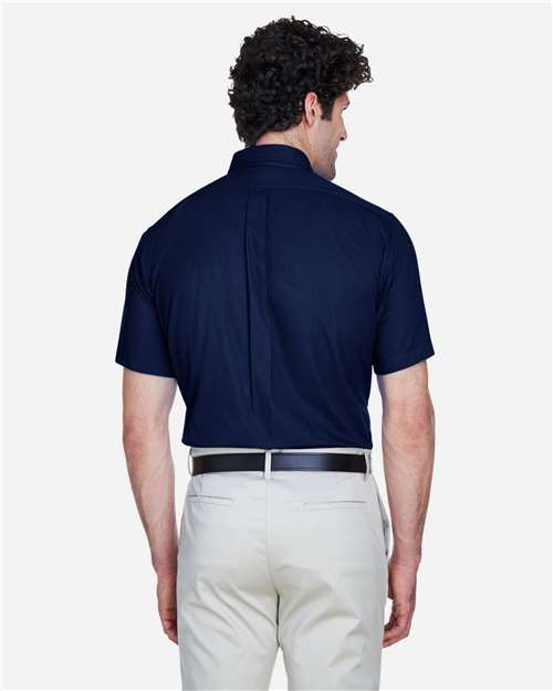 Men's Optimum Short Sleeve Twill Dress Shirt – On Model – Back