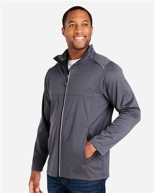 Men's Techno Lite Three-Layer Knit Tech-Shell – On Model – Side