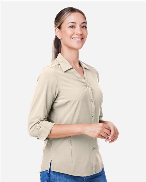 Women's Ultra UVP® Marina Shirt – On Model – Side