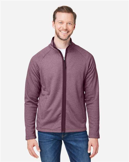 Men's Venture Heathered Stripe Full-Zip Jacket – On Model