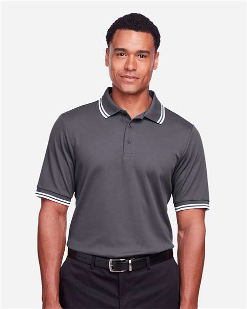 Men's CrownLux Performance® Plaited Tipped Polo