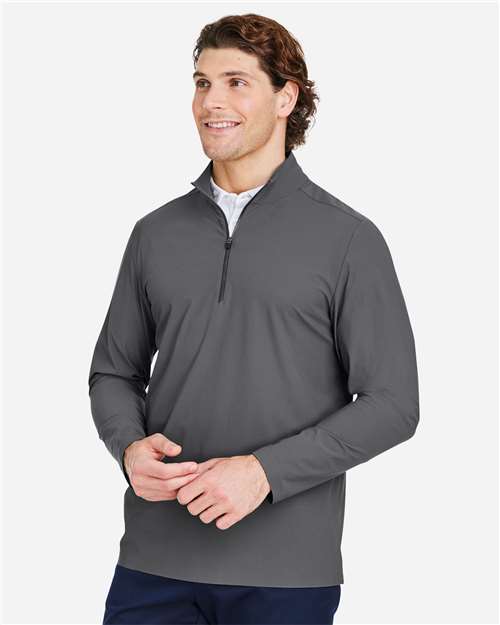 Men's CrownLux Performance® Windsor Welded Quarter-Zip Pullover – On Model – Side