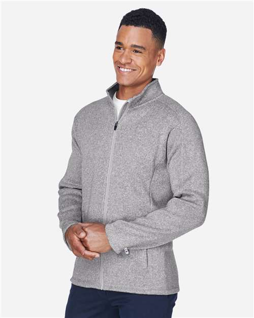 Men's Bristol Full-Zip Sweater Fleece Jacket – On Model – Side