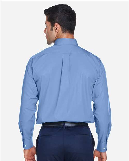 Men's Crown Collection® Oxford Woven Dress Shirt – On Model – Back