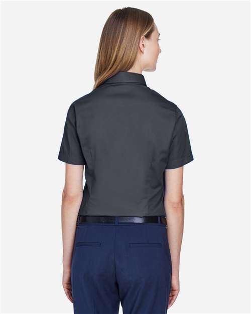 Women's Optimum Short Sleeve Twill Shirt – On Model – Back