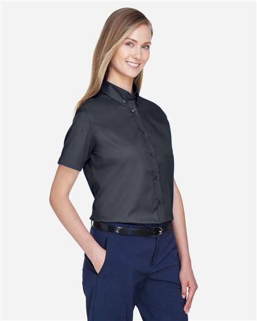 Women's Optimum Short Sleeve Twill Shirt – On Model – Side