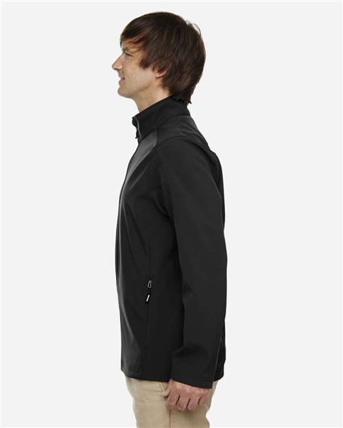Men's Tall Cruise Two-Layer Fleece Bonded Soft Shell Jacket – On Model – Side