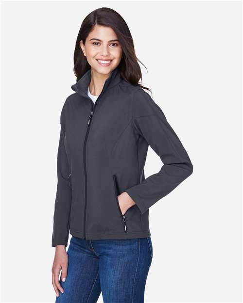 Women's Cruise Two-Layer Fleece Bonded Soft Shell Jacket – On Model – Side