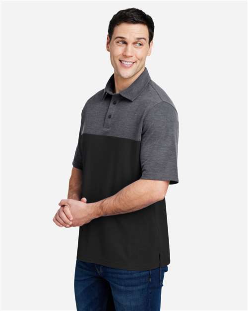 Men's Fusion ChromaSoft™ Colorblock Polo – On Model – Side