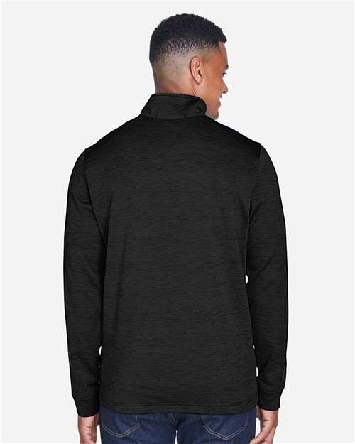 Men's Newbury Mélange Fleece Quarter-Zip Pullover – On Model – Back