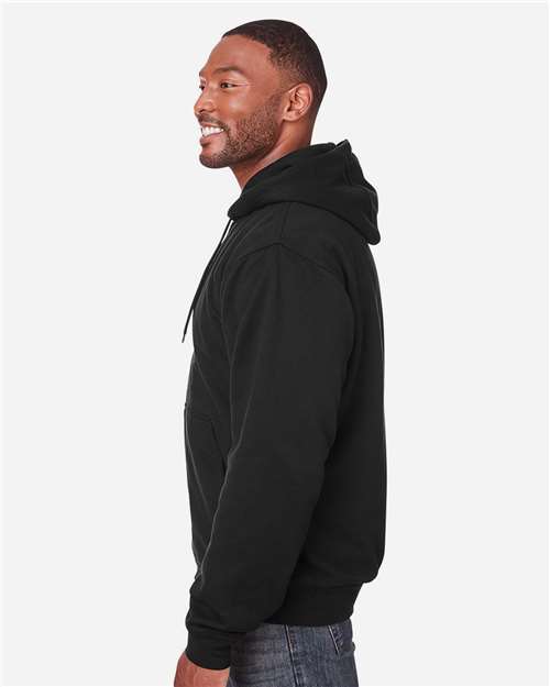 Men's Heritage Thermal Lined Hooded Sweatshirt – On Model – Side