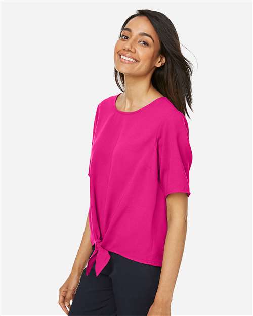 Women's Perfect Fit™ Tie Front Blouse – On Model – Side