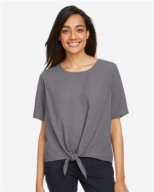Women's Perfect Fit™ Tie Front Blouse – On Model