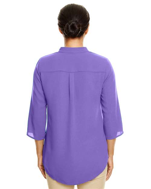 Women's Perfect Fit™  Three-Quarter Sleeve Crepe Tunic – On Model – Back