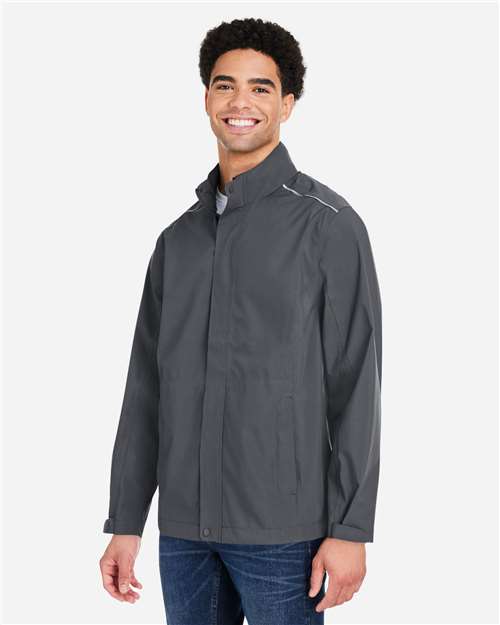 Men's Barrier Packable Waterproof Rain Jacket – On Model – Side