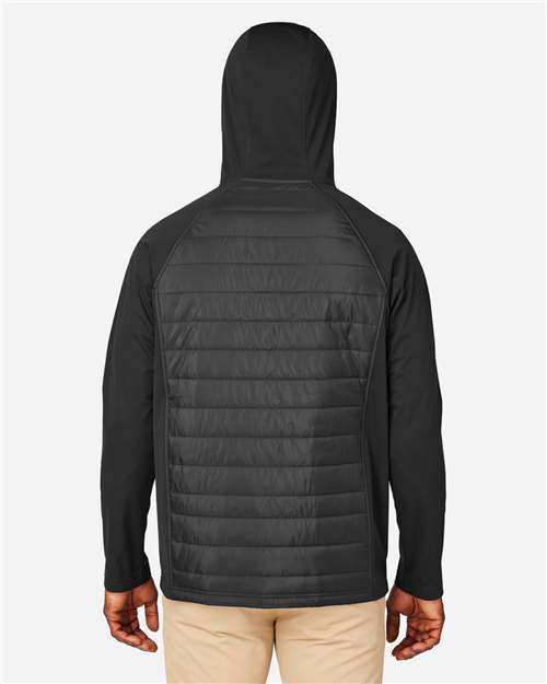 Unisex Techno Lite Hybrid Hooded Jacket – On Model – Back
