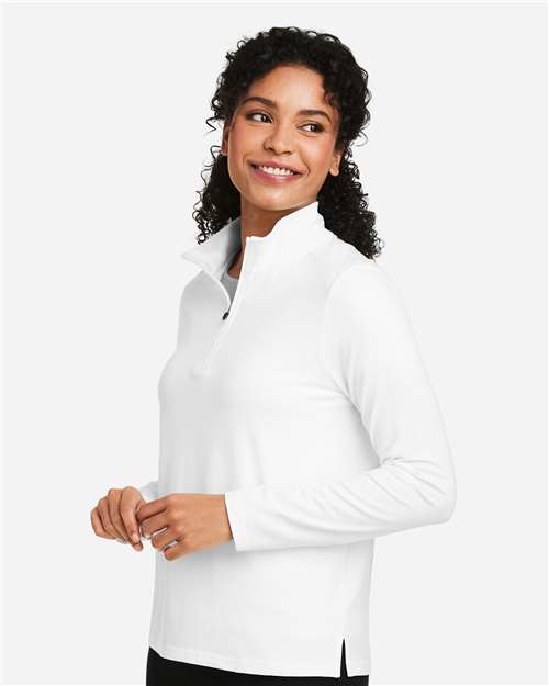 Women's Raleigh Stretch Quarter-Zip Pullover – On Model – Side